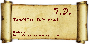 Tamásy Dániel névjegykártya