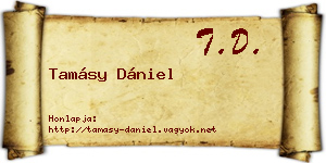 Tamásy Dániel névjegykártya
